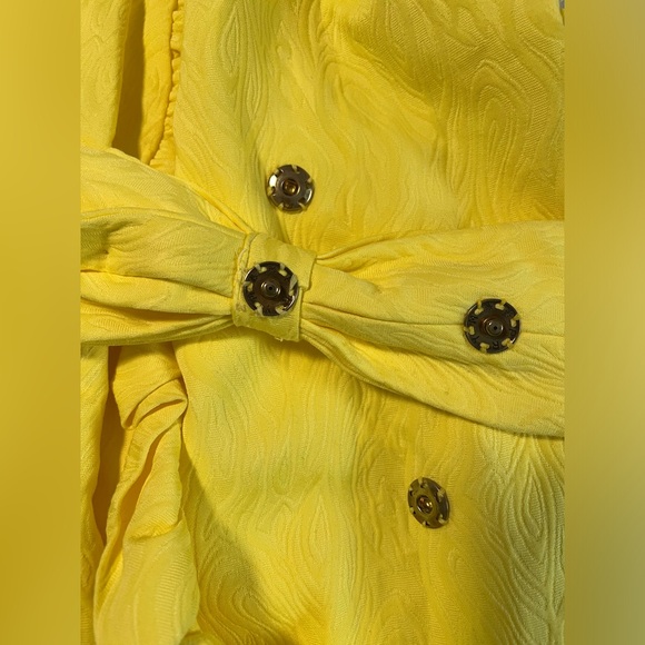 Vintage Original Milly - Neiman Marcus Textured snap wrap bow dress SIZE 0 - Picture 6 of 10